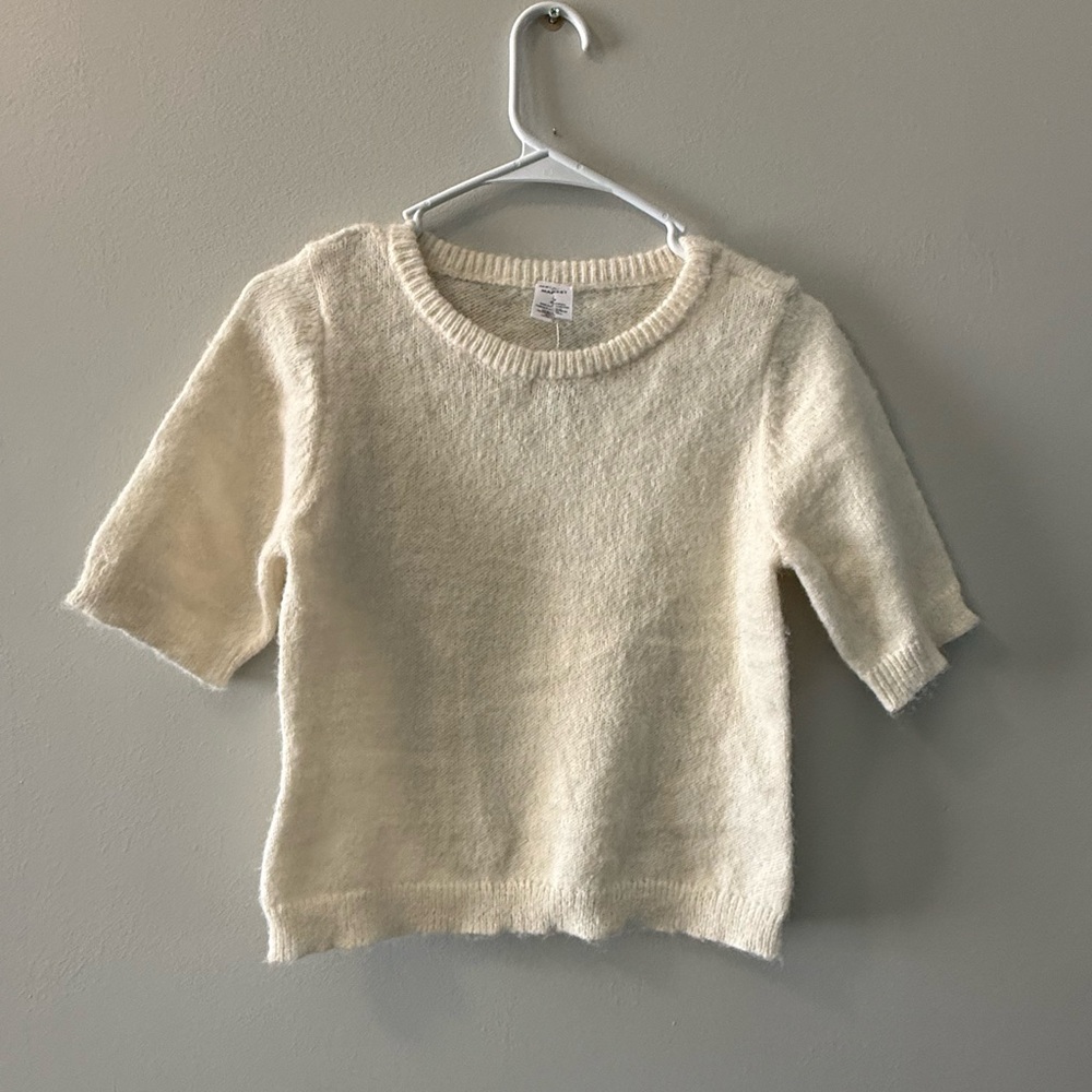 Melrose & Market Cozy Cream short sleeve‎ Sweater new